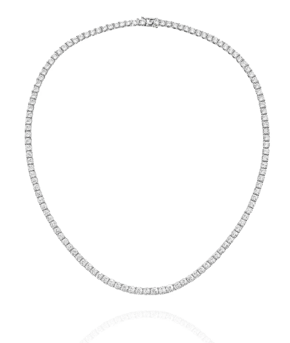 Classic Tennis Necklace 4 Prong