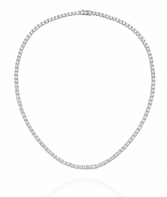 Classic Tennis Necklace 4 Prong