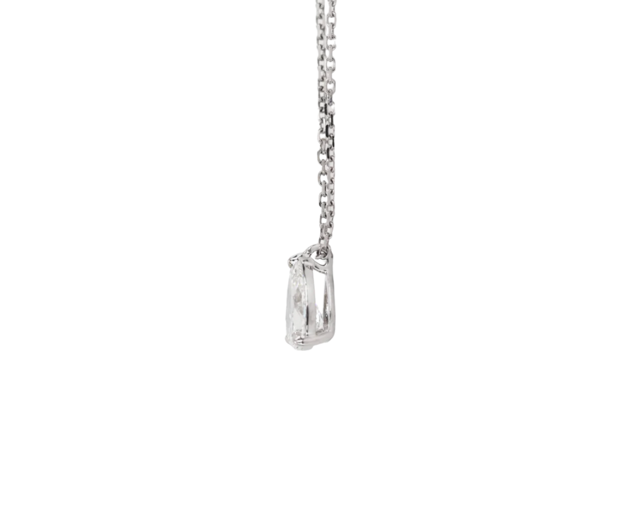 Pear Cut Solitaire Necklace 1.00 ct